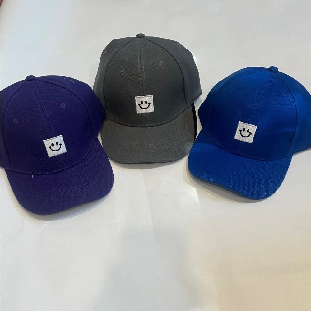 Colorful Smiley patch Face Baseball Cap Bundle 13 adjustable adult one size new
